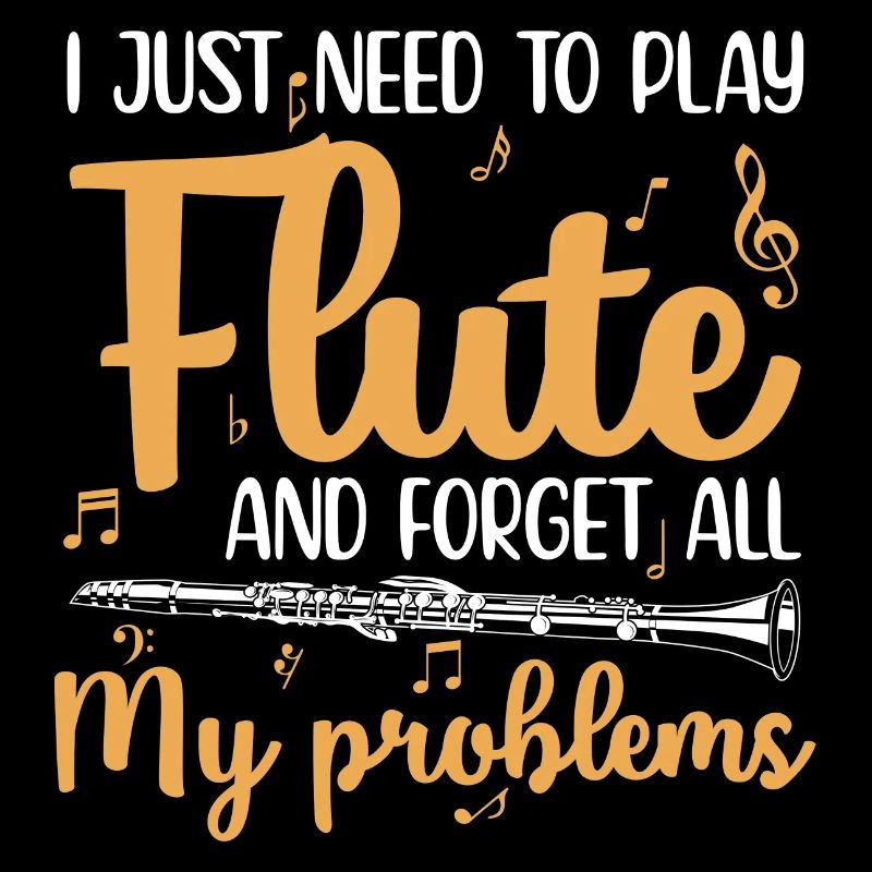 Querflöte Sprüche | Musikinstrument Hobby Geschenk