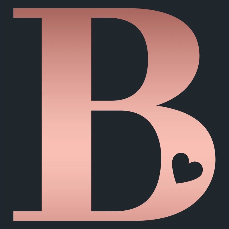 Buchstabe B Roségold