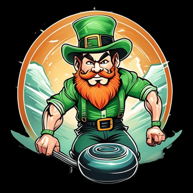 St. Patrick's Day Kleeblatt Curling
