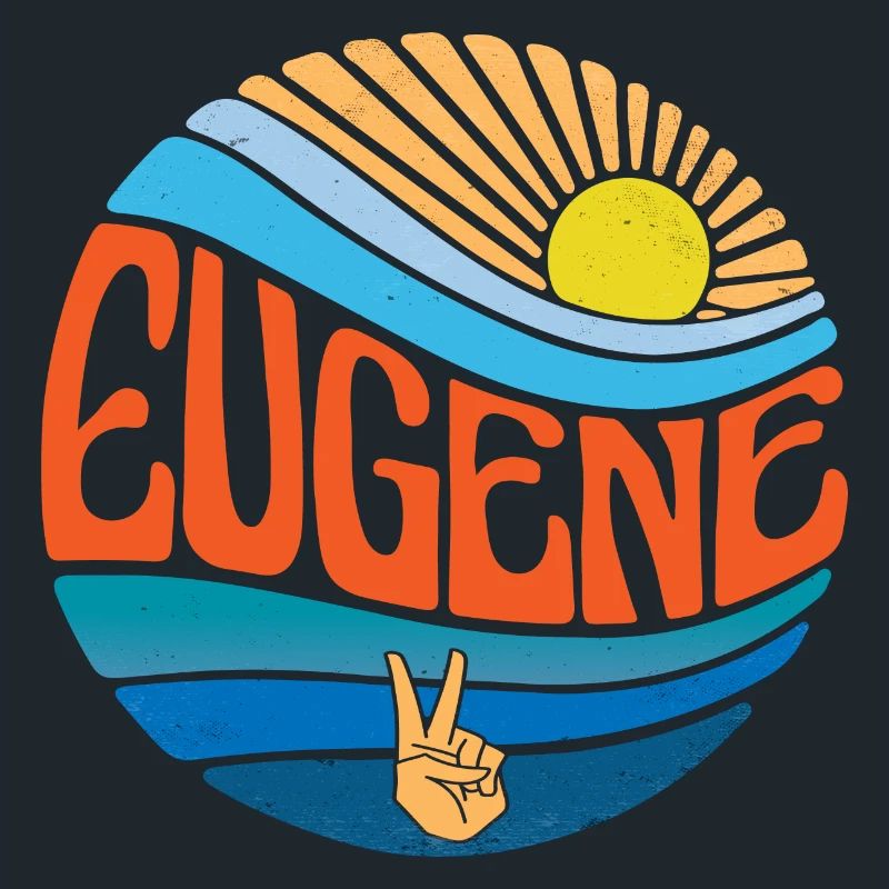 Eugene Hemd Vintage Sunset Eugene Groovy Tie Dye