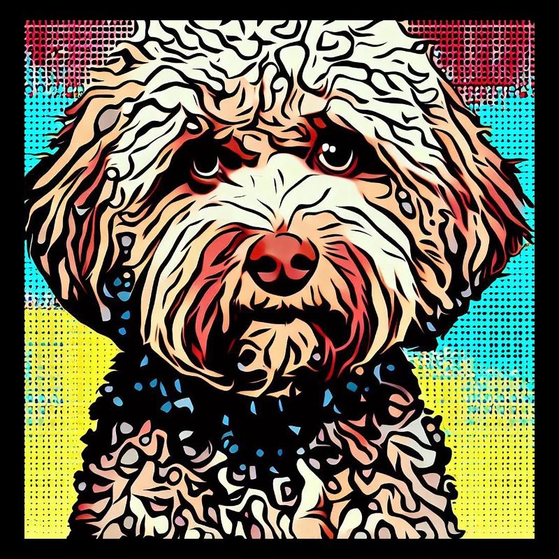 Poodle Cross Pop Art