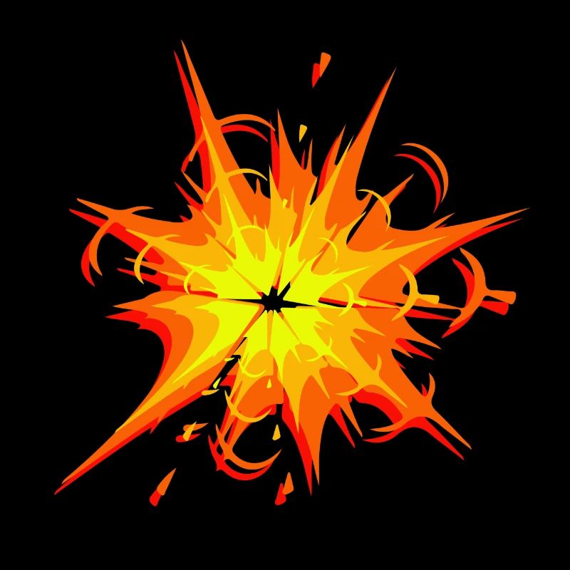 explosion star flame splash color blobs colorful