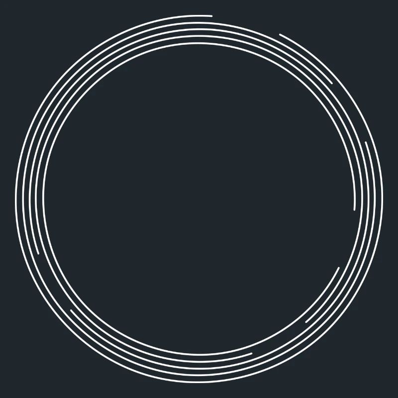 Circle line circle shape white