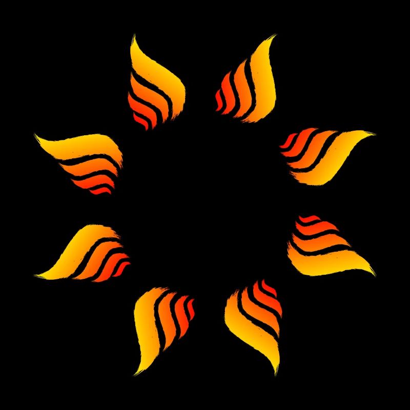 Fire circle circle shape