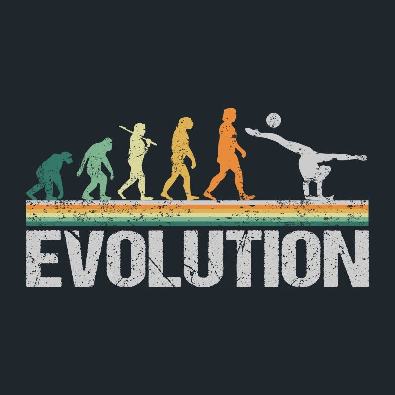Rhythmic Gymnastics Evolution Retro Funny