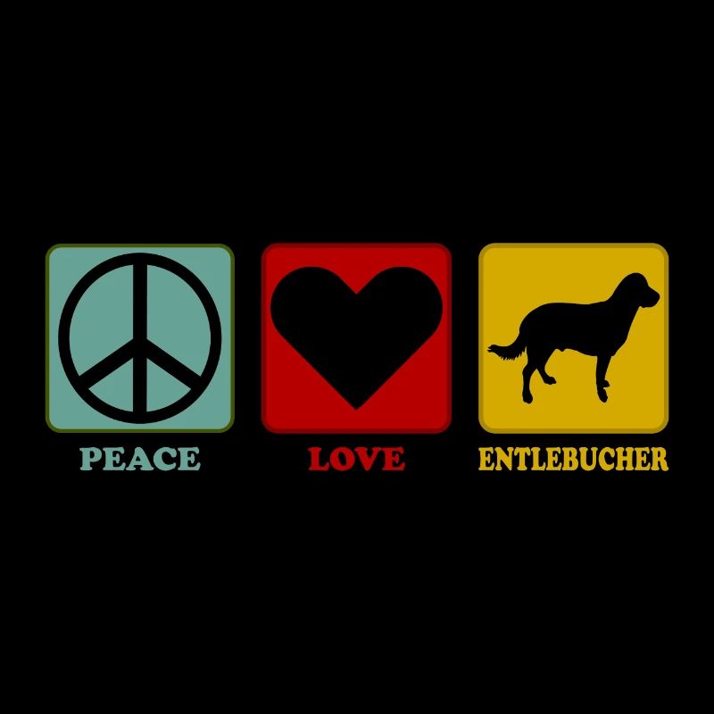 Entlebucher Sennenhund Peace Love Geschenk