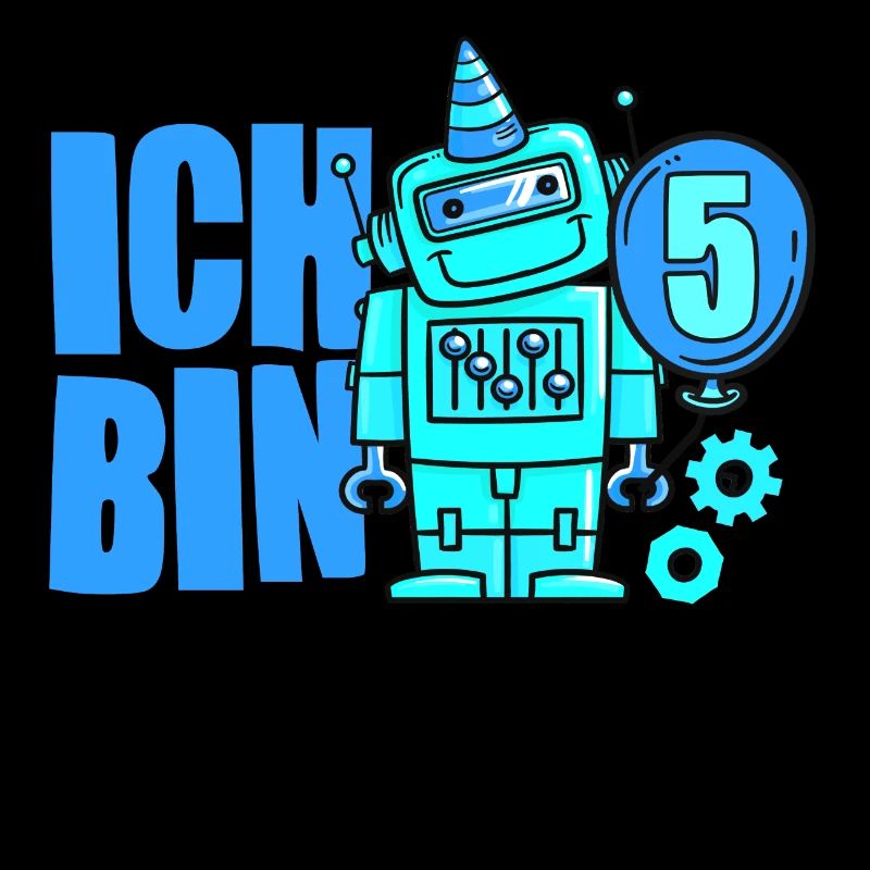 Ich bin 5 Roboter 5. Geburtstag Jungen Geschenk