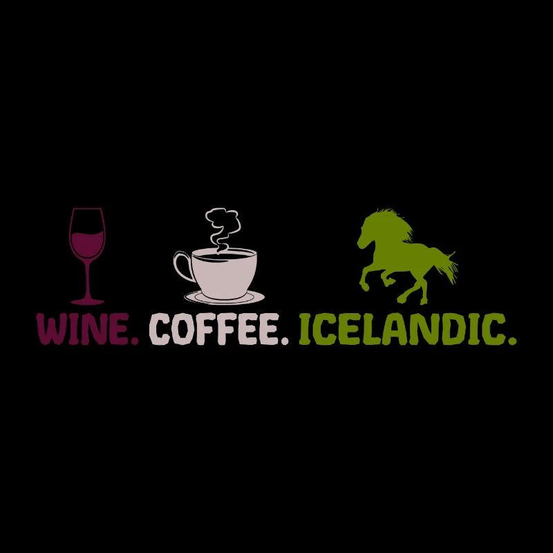 Café de vin de cheval islandais disant pour cavalier