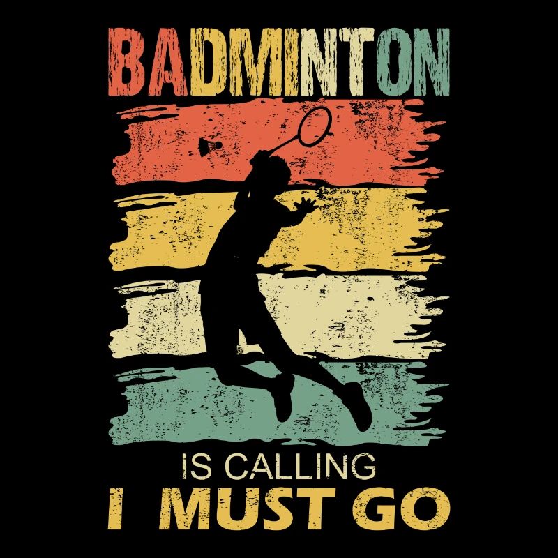Badminton shuttlecock calls saying retro funny