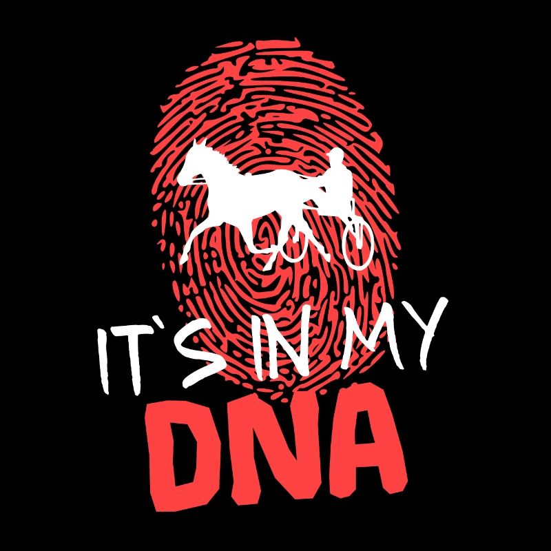 Course de trot ADN Sort Drôle avec empreinte digitale