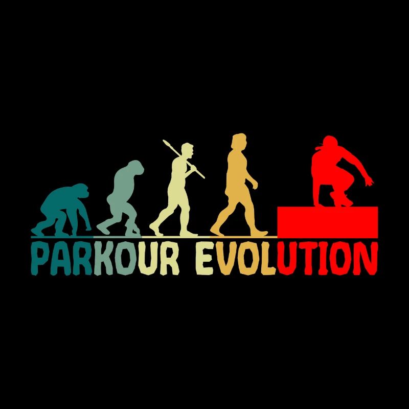 Parkour Evolution Retro Style Funny