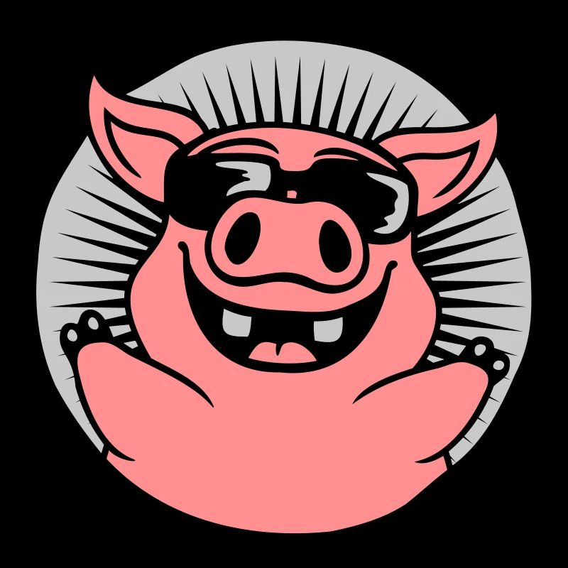 Circle Cool Sunglasses Pig