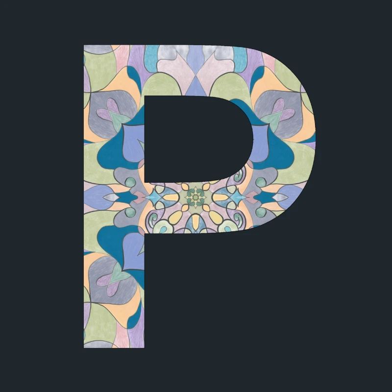 Buchstabe P im Mandala