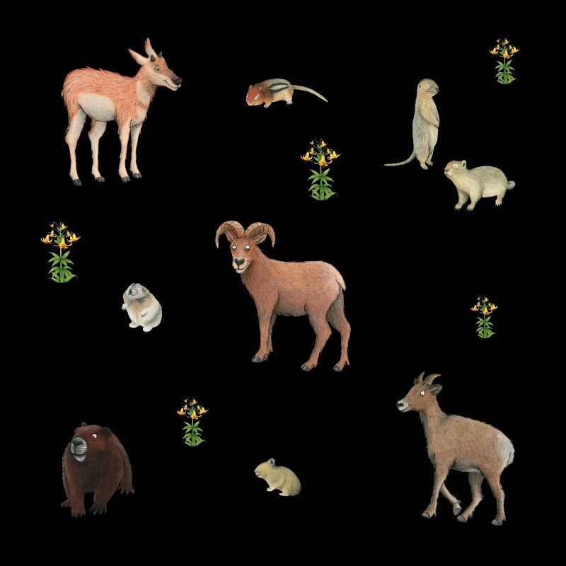 Animals in the mountains