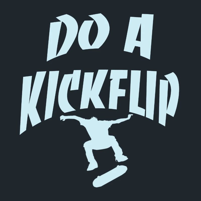 Machen Sie einen Kickflip Blue