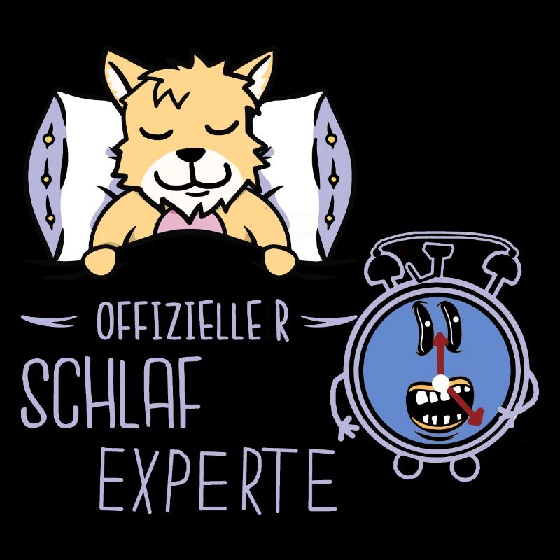 Wecker Getriebe Uhrzeit Katze Bett schlafen müde