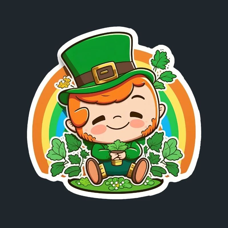 Autocollant de vacances de la Saint-Patrick