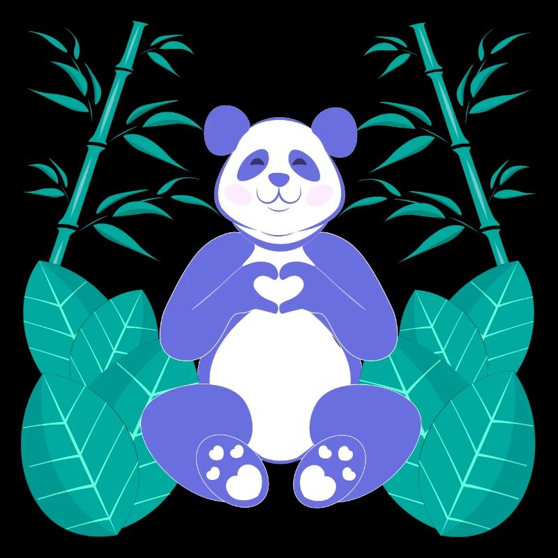 Panda in bamboo