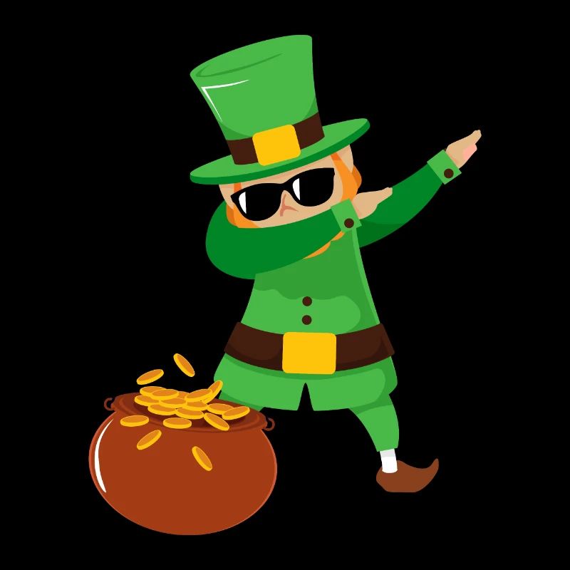 Dabbing Leprechaun Kinder Happy St. Patrick's Day