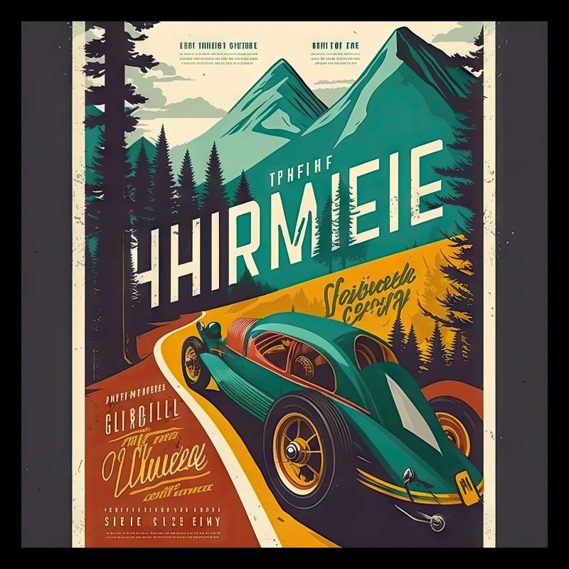 Retro Auto Poster Vintage Auto old School
