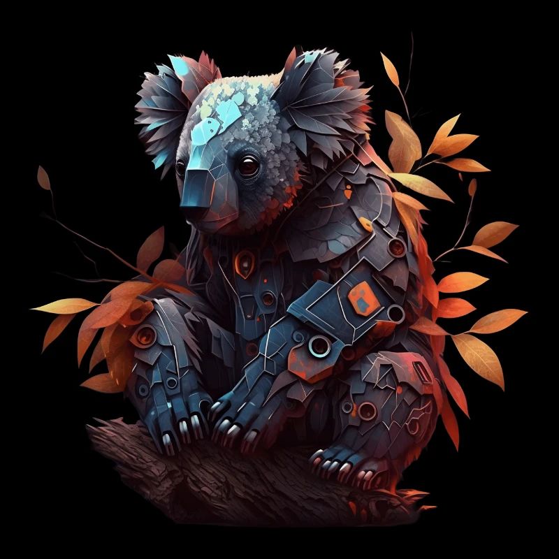 Koala dans les feuilles d’eucalyptus