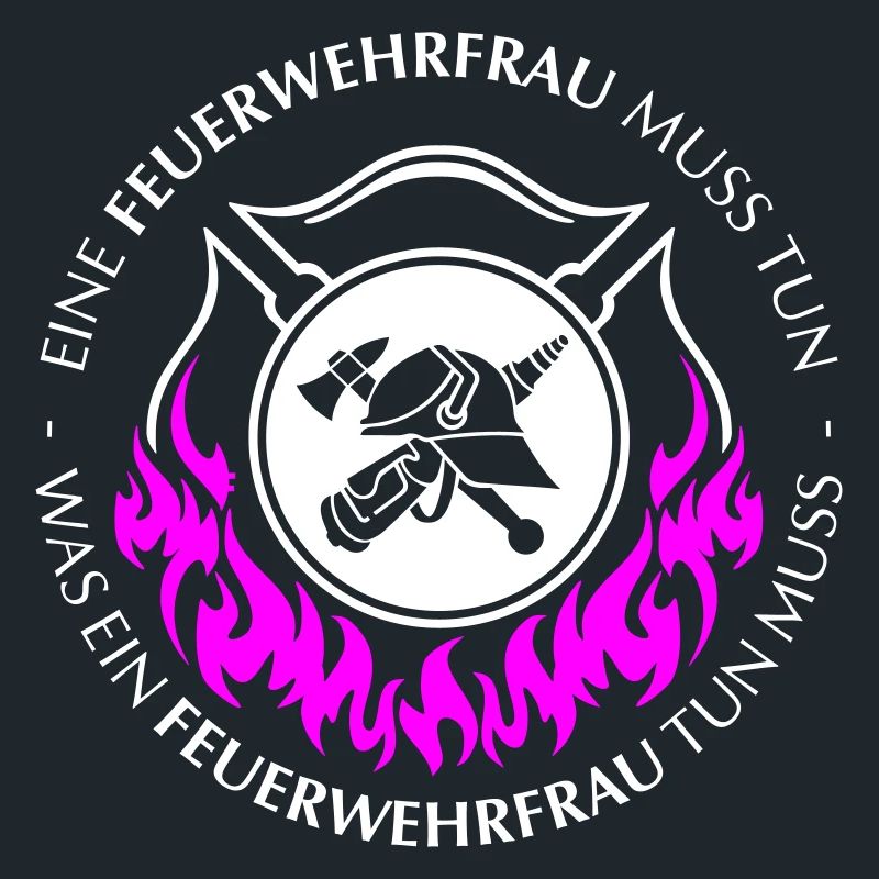 Eine Feuerwehrfrau muss tun hell