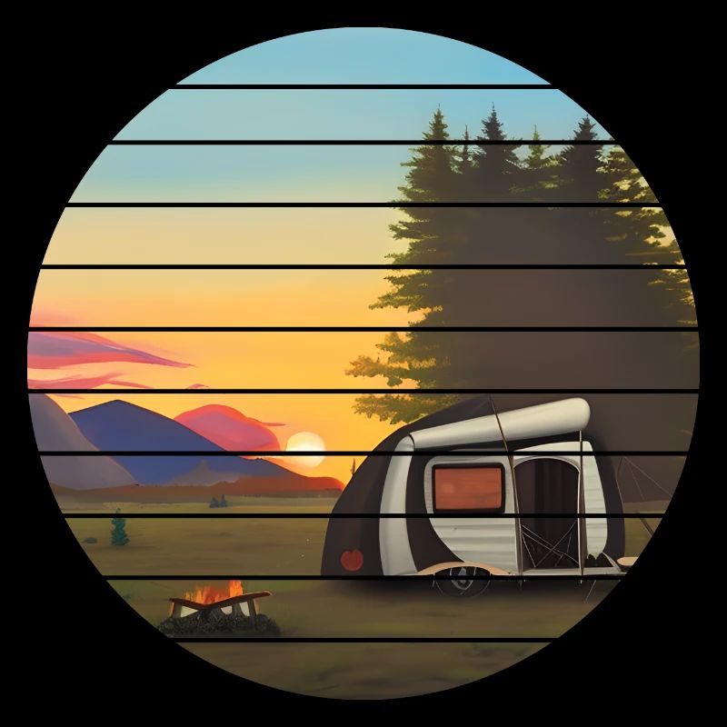 Wohnwagen Camping Wohnmobil Geschenk Camp Zelten