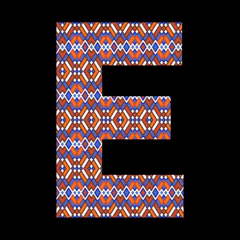 Monogram Letter E- geometric pattern