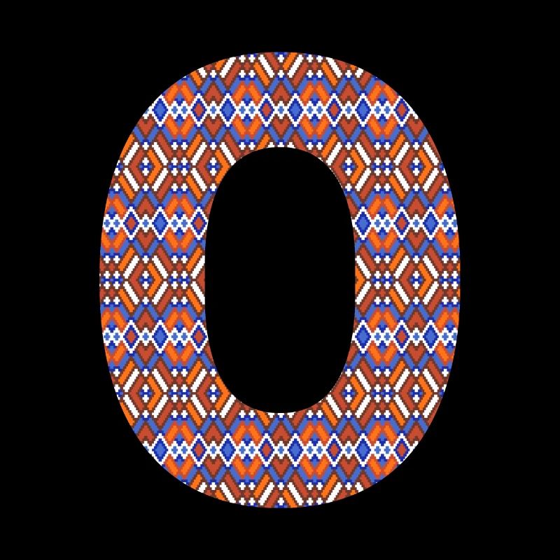 Monogram Letter O- geometric pattern