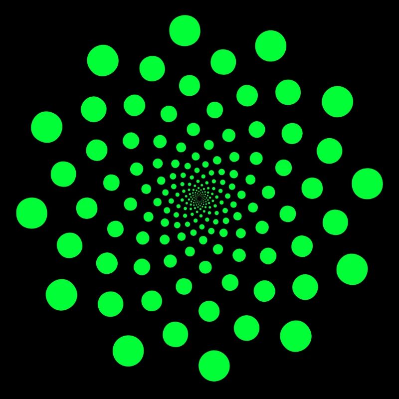 om signe chakra point infini vert néon