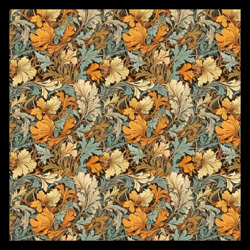 Leaves Seamless Pattern Leaf Foliage Nature Print