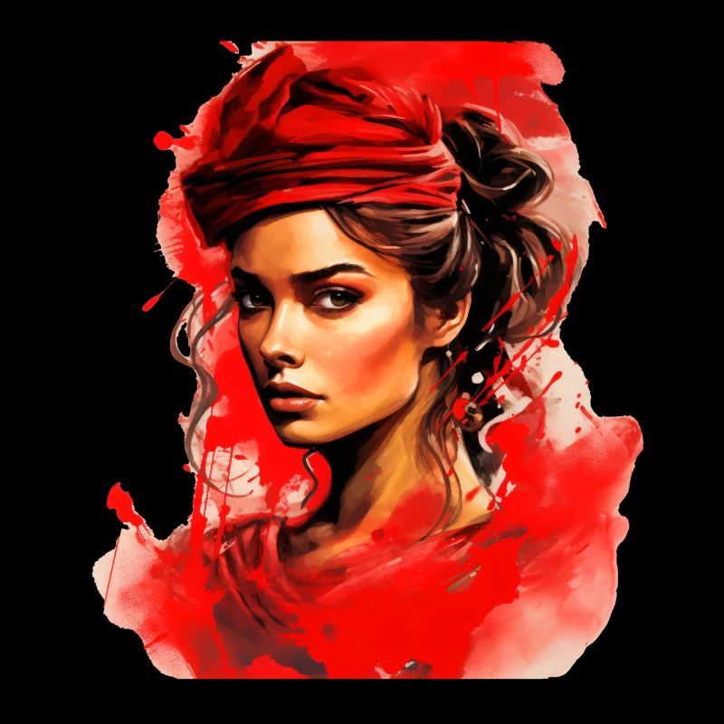 Frau in Rot