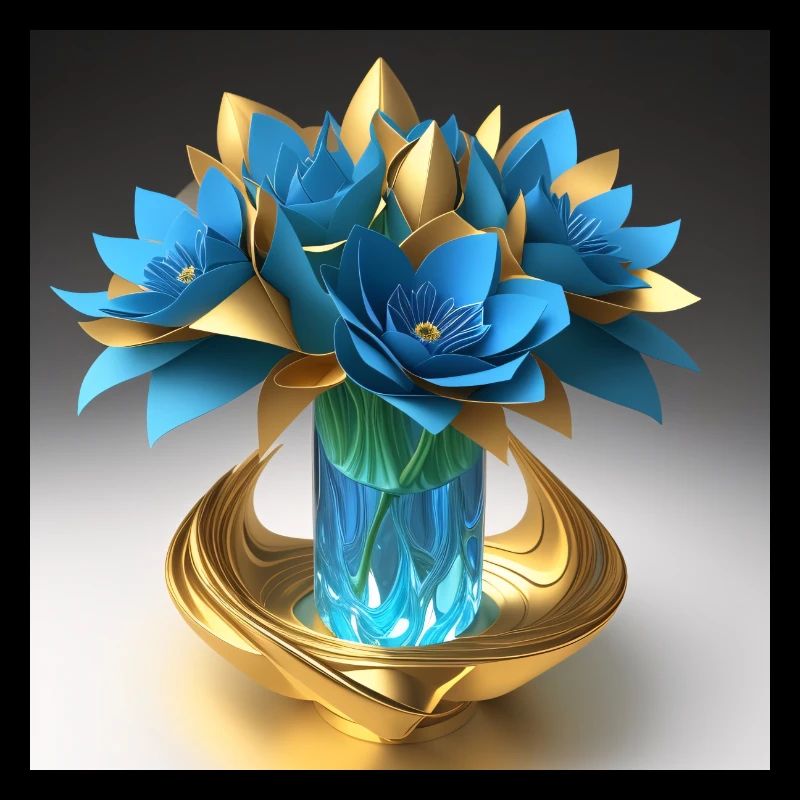 Blumen in einer Kristallvase