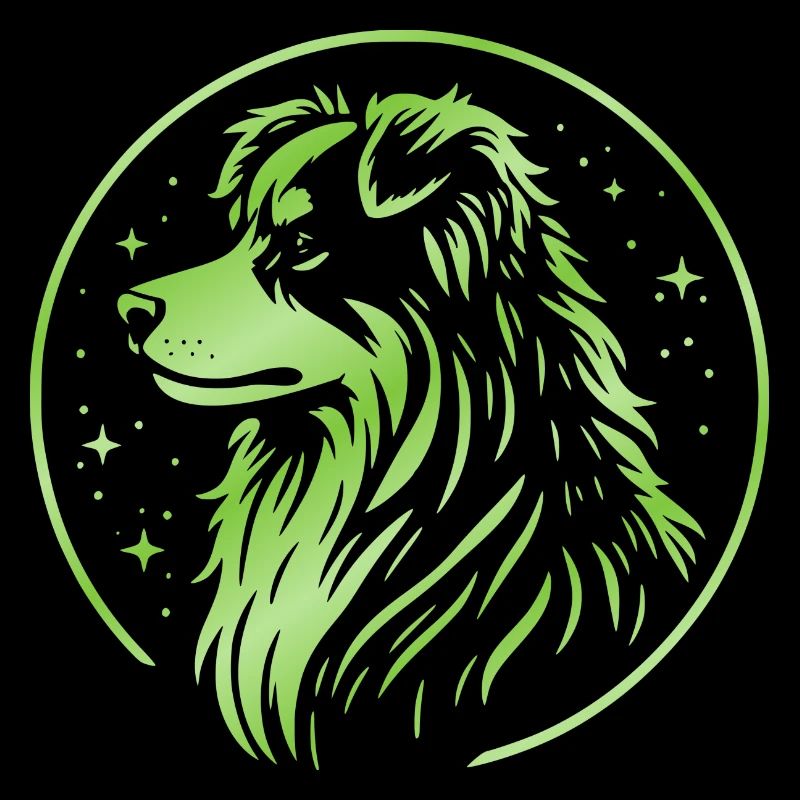 Chien de rêve Aussie vert