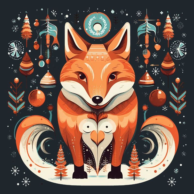Fox With Autumn elements, Love Foxes