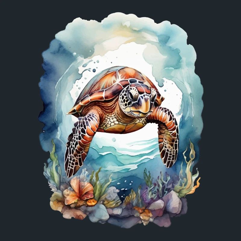 Sea's turtle under water