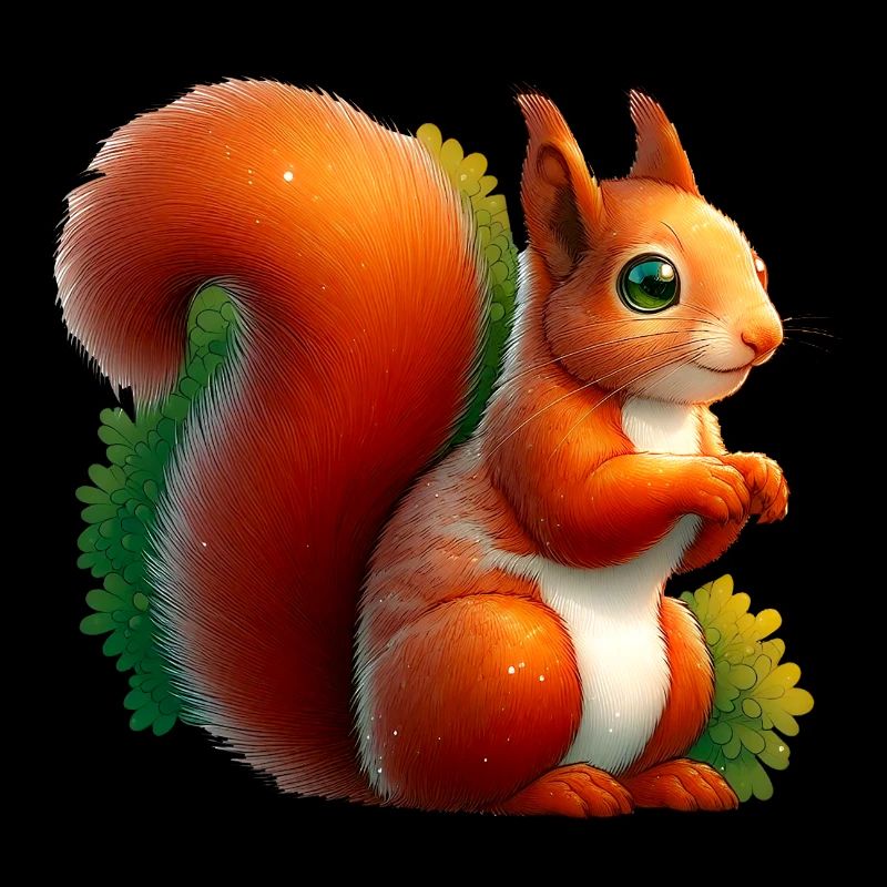 Süßes Eichhörnchen Kleiner König Des Waldes