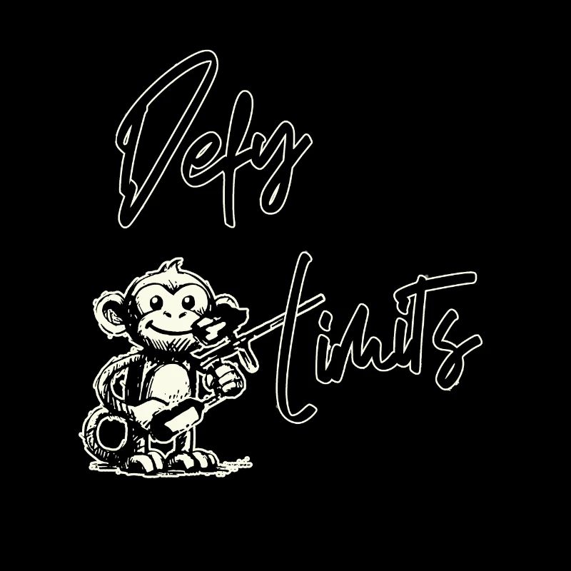 Defy limits white paintball monkey