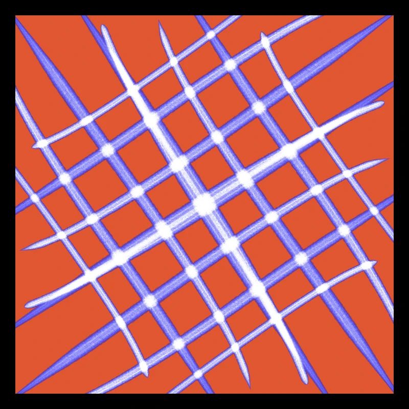 Grid pattern in white and blue