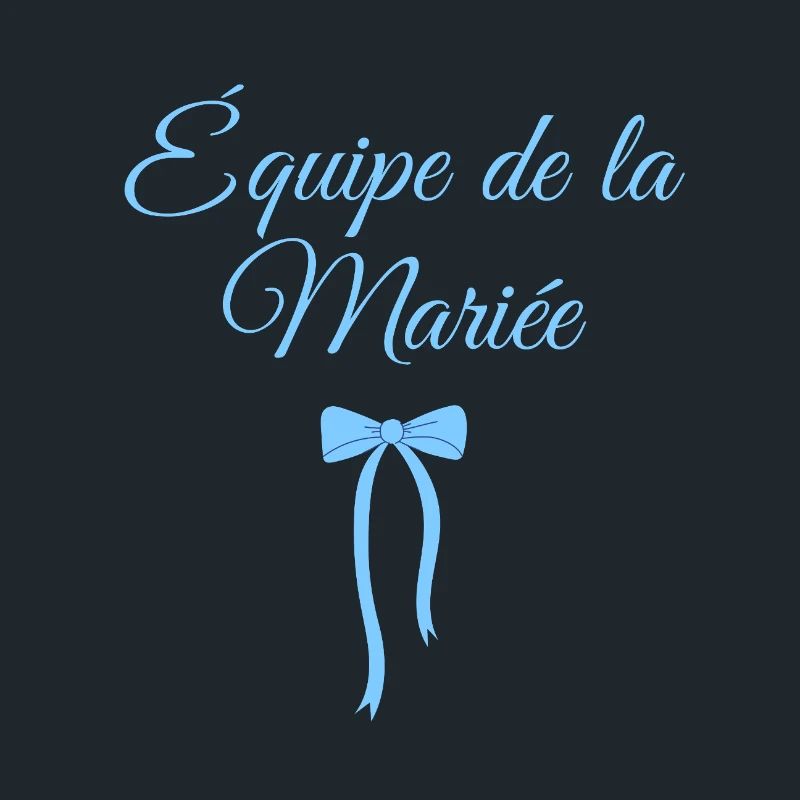 Équipe la mariée noeud bleu