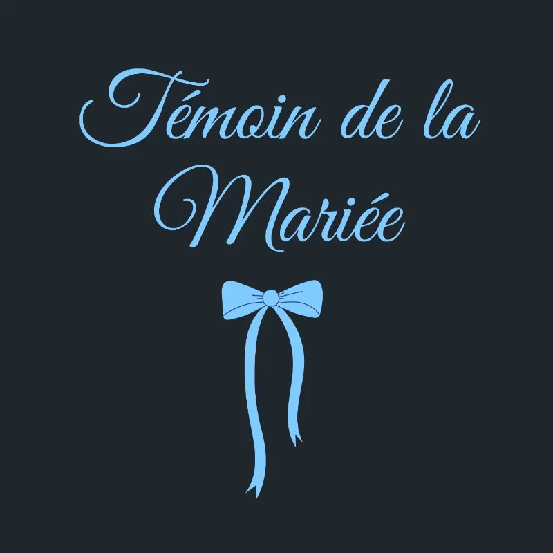 Témoin de la mariée noeud bleu
