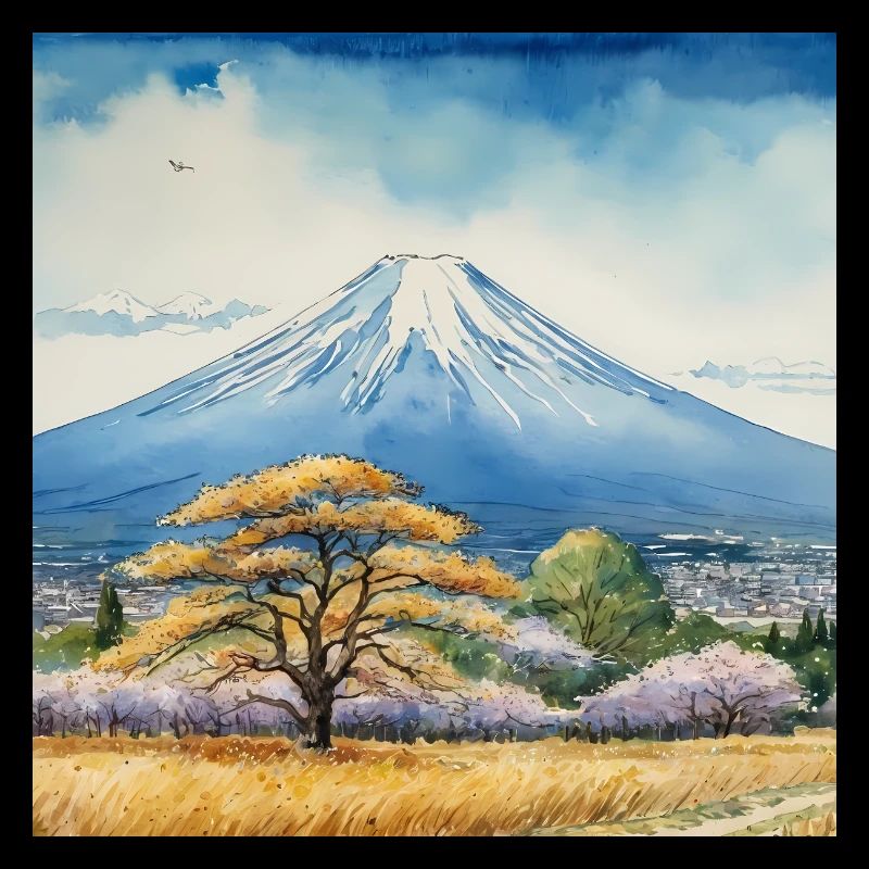 Spring view of Fuji
