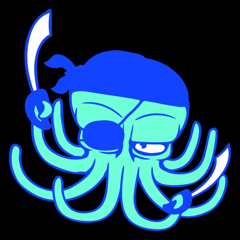 Octopus Pirate Crew Captain Sailor Buccaneer Sail