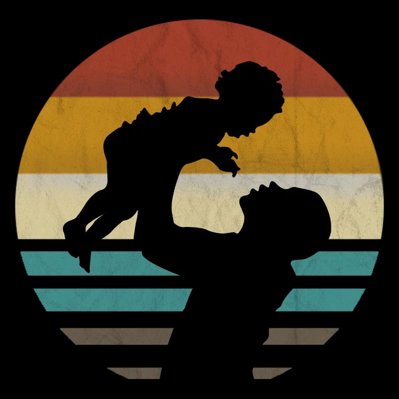 Dad father son father's day gift retro vintage