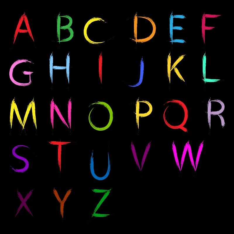 Alphabet Buchstaben bunt Grundschule