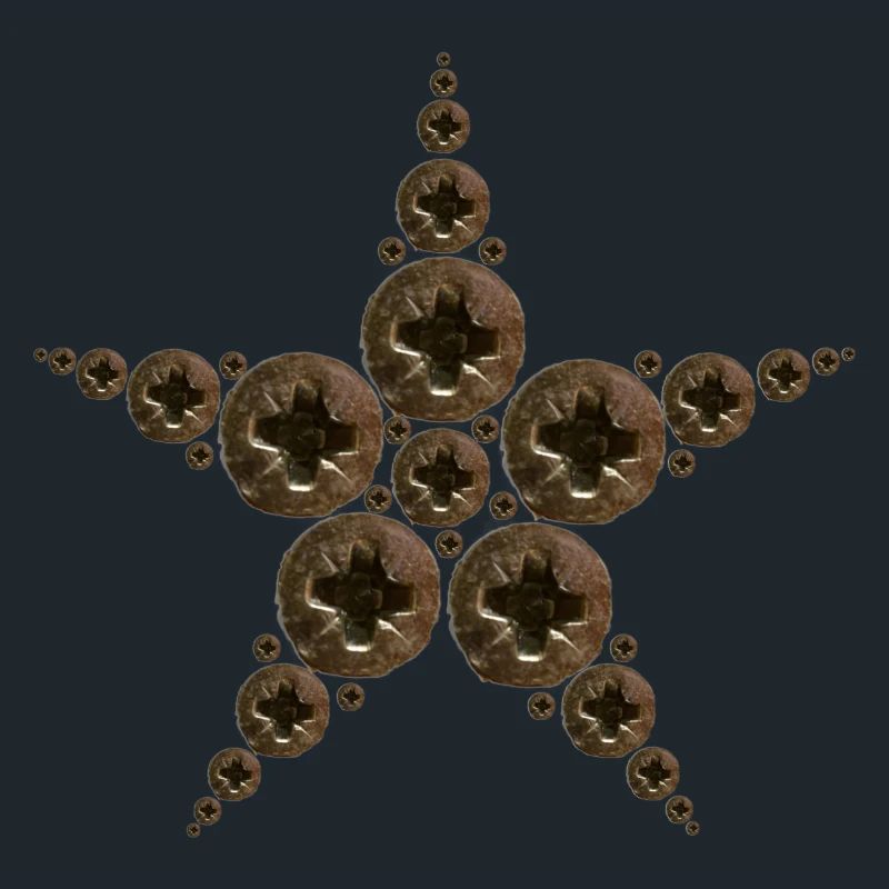 Étoile faite de vis