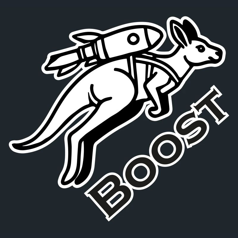 Känguru mit Jetpack - Boost Design