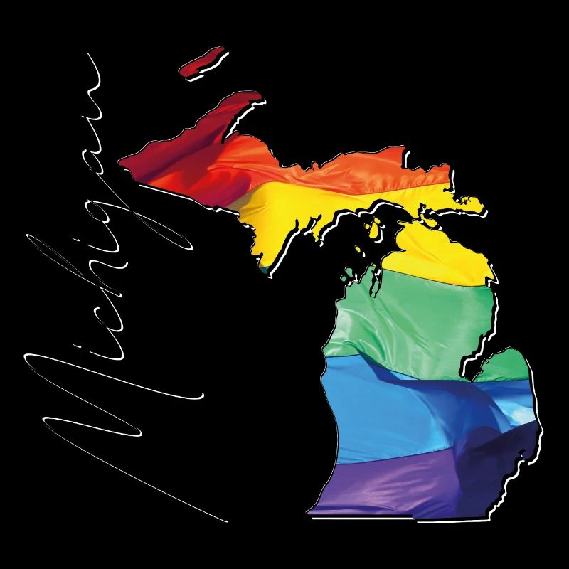 Michigan (USA) | echte Flagge | LGBTQIA+ Script