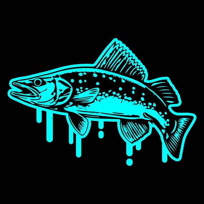 Pêche à la silhouette de poisson brochet