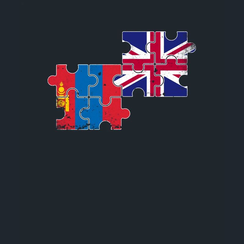 Mongolia UK Vintage Flag Brit Mongol